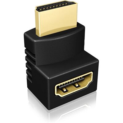 IcyBox IB-CB009-1 Adaptateur HDMI d'angle haute vitesse - Noir IcyBox IB-CB009-1 Adaptateur HDMI d'angle haute vitesse - Noir