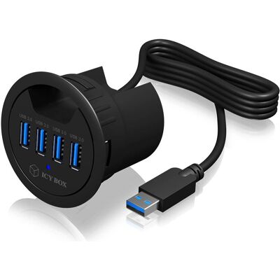 ICY BOX IB-HUB1403 USB 3.2 Gen 1 Type-A Hub - Svart ICY BOX IB-HUB1403 USB 3.2 Gen 1 Type-A Hub - Svart