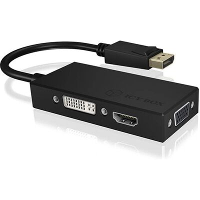 Adaptateur 3-en-1 ICY BOX IB-AC1031 - Noir - Publicité Adaptateur 3-en-1 ICY BOX IB-AC1031 - Noir - Publicité