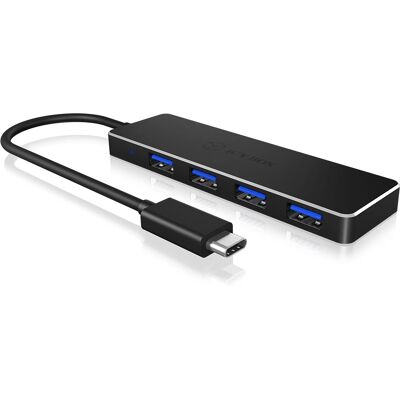 ICY BOX IB-HUB1410-C3 USB 3.2 Gen 1 (3.1 Gen 1) Type-C 5000 Mbit/s Black ICY BOX IB-HUB1410-C3 USB 3.2 Gen 1 (3.1 Gen 1) Type-C 5000 Mbit/s Black