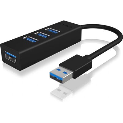 ICY BOX IB-HUB1419-U3 USB 3.2 Gen 1 (3.1 Gen 1) Type-A 5000 Mbit/s Negro - Concentrador USB ICY BOX IB-HUB1419-U3 USB 3.2 Gen 1 (3.1 Gen 1) Type-A 5000 Mbit/s Negro - Concentrador USB