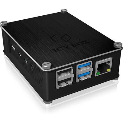 ICY BOX IB-RP110 Raspberry Pi 4 burkolat - Alu, Hűtés ICY BOX IB-RP110 Raspberry Pi 4 burkolat - Alu, Hűtés