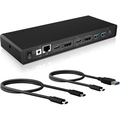 Station d'accueil RaidSonic IB-DK2245AC - USB-C, HDMI, DisplayPort - Noir Station d'accueil RaidSonic IB-DK2245AC - USB-C, HDMI, DisplayPort - Noir