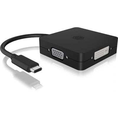 ICY BOX IB-DK1104-C USB Graphics Adapter - 4K - Black ICY BOX IB-DK1104-C USB Graphics Adapter - 4K - Black