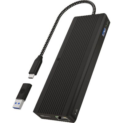 Icy Box IcyBox 9-in-1 USB-C & A Dock - Unterstützt 4K Dual Monitore Icy Box IcyBox 9-in-1 USB-C & A Dock - Unterstützt 4K Dual Monitore