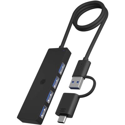 ICY BOX IB-HUB1424-C3 USB-Hub - 4 Ports, Schwarz ICY BOX IB-HUB1424-C3 USB-Hub - 4 Ports, Schwarz