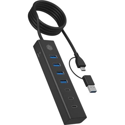 ICY BOX IB-HUB1737-C3 7-Port USB Hub - Schwarz ICY BOX IB-HUB1737-C3 7-Port USB Hub - Schwarz