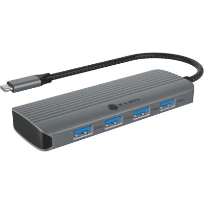 Icy Box IB-DK4022a-CPD - 6-i-1 USB-C Docking Station Icy Box IB-DK4022a-CPD - 6-i-1 USB-C Docking Station