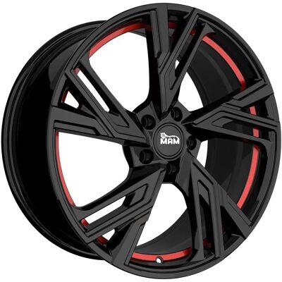 MAM Wheels Rs5 Alufelge - 7.5x17 ET 35 - Schwarz, Rot MAM Wheels Rs5 Alufelge - 7.5x17 ET 35 - Schwarz, Rot