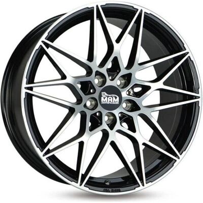 MAM Wheels B2 Zwart Front Polijst - Lichtmetalen Velg MAM Wheels B2 Zwart Front Polijst - Lichtmetalen Velg