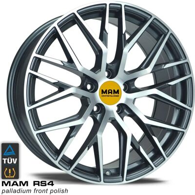 MAM Wheels Rs4 Palladium 8.5x19 ET 45 Alufelge - Leichtmetallräder MAM Wheels Rs4 Palladium 8.5x19 ET 45 Alufelge - Leichtmetallräder