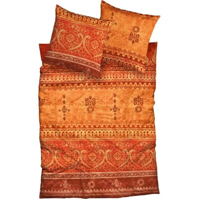 Casatex Orange Satin Bettwäsche - Orientalischer Stil - 2 Stück Casatex Orange Satin Bettwäsche - Orientalischer Stil - 2 Stück