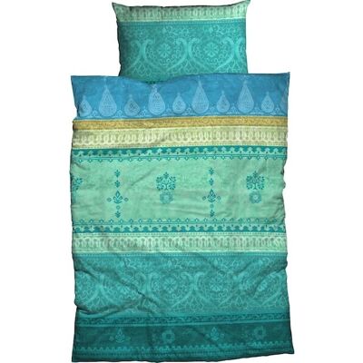 Casatex Indi Satin Bettwäsche - Grün Oriental 240x220 cm Casatex Indi Satin Bettwäsche - Grün Oriental 240x220 cm