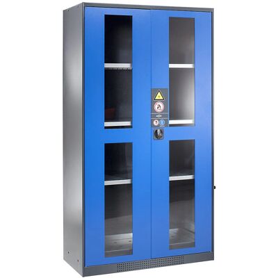 asecos RAL 5010 - Armario para productos químicos con ventana a prueba de impactos asecos RAL 5010 - Armario para productos químicos con ventana a prueba de impactos