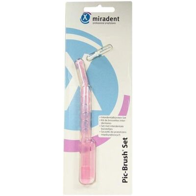Hager Pharma GmbH MIRADENT PIC-Brush Kit de brossettes interdentaires rose transparent - Ensemble de brossettes interdentaires - Publicité Hager Pharma GmbH MIRADENT PIC-Brush Kit de brossettes interdentaires rose transparent - Ensemble de brossettes interdentaires - Publicité