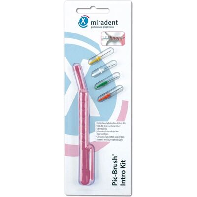 Hager MIRADENT PIC-Brush Rose Transparent Interdental-Set - Interdentalbürsten-Kit Hager MIRADENT PIC-Brush Rose Transparent Interdental-Set - Interdentalbürsten-Kit