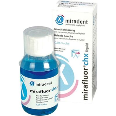 Miradent Mirafluor Chx Bain de Bouche - Bain de Bouche - Publicité Miradent Mirafluor Chx Bain de Bouche - Bain de Bouche - Publicité