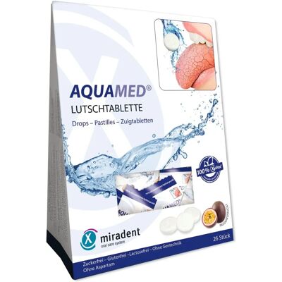 Miradent Aquamed Drymouth 26 Pastilles - Soulagement Durable - Stimulation Naturelle - Santé Buccale - Publicité Miradent Aquamed Drymouth 26 Pastilles - Soulagement Durable - Stimulation Naturelle - Santé Buccale - Publicité