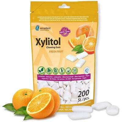 Miradent Xylitol Kaugummi Fresh Fruit - Kaugummi Miradent Xylitol Kaugummi Fresh Fruit - Kaugummi