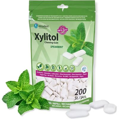 Miradent Miradent Chewing Gum Xylitol Menthe - Chewing Gum - Publicité Miradent Miradent Chewing Gum Xylitol Menthe - Chewing Gum - Publicité