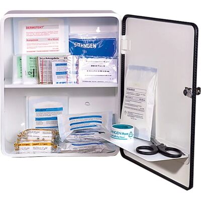 Armario médico Söhngen - Botiquín de primeros auxilios, Blanco, 30.2x36.2x14cm - Armario médico Armario médico Söhngen - Botiquín de primeros auxilios, Blanco, 30.2x36.2x14cm - Armario médico