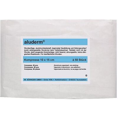 Kaiserkraft Aluderm Wundauflage - 100x150mm, steril, 50 st Kaiserkraft Aluderm Wundauflage - 100x150mm, steril, 50 st