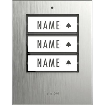 M-E Modern Electronics BELL-503 Sonnette sans fil en acier inoxydable - Série 3 familles M-E Modern Electronics BELL-503 Sonnette sans fil en acier inoxydable - Série 3 familles