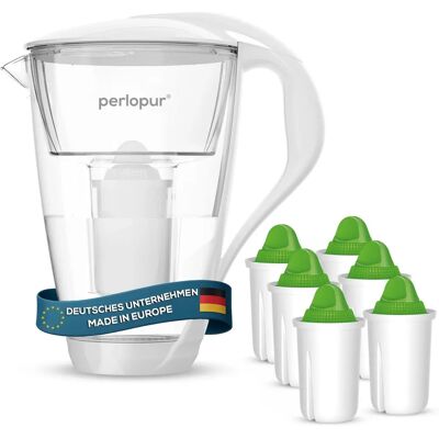 PearlCo - Glas-Wasserfilter inkl. 6 Filterkartuschen PearlCo - Glas-Wasserfilter inkl. 6 Filterkartuschen