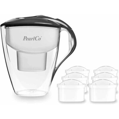 PearlCo - Astra LED - Anthrazit - 6 Filterkartuschen - Wasserfilter PearlCo - Astra LED - Anthrazit - 6 Filterkartuschen - Wasserfilter