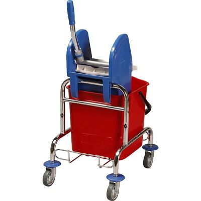 Carro de Limpieza en Húmedo Kaiserkraft - 25L, Cromo, Juego de Mopas Carro de Limpieza en Húmedo Kaiserkraft - 25L, Cromo, Juego de Mopas