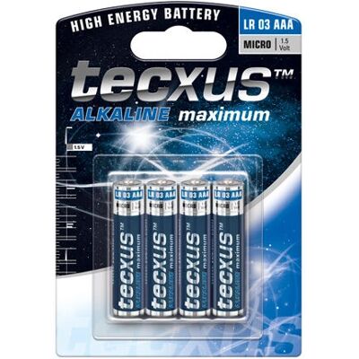 Tecxus AAA Mikro Alkaline Batterie - 4er Pack Tecxus AAA Mikro Alkaline Batterie - 4er Pack
