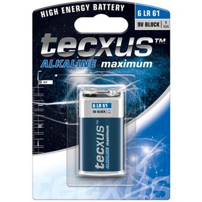 Tecxus 6LR61 1-BL Batterie - Hochleistungs 9V Alkaline Tecxus 6LR61 1-BL Batterie - Hochleistungs 9V Alkaline