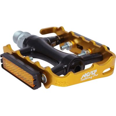NC-17 Trekking Pro sykkelpeddal - Aluminium, Svart, Gull - 9/16" Gjenger NC-17 Trekking Pro sykkelpeddal - Aluminium, Svart, Gull - 9/16" Gjenger