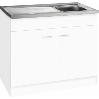 HELD MÖBEL Elster Küchenschrank - 2-türig, weiß, 100x50x85 cm HELD MÖBEL Elster Küchenschrank - 2-türig, weiß, 100x50x85 cm