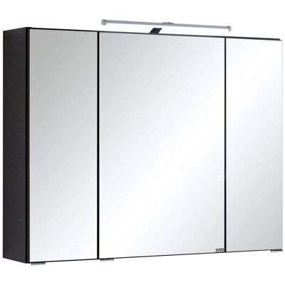 Held Möbel Padua Spiegelschrank - Graphit, 100cm, 3 Türen Held Möbel Padua Spiegelschrank - Graphit, 100cm, 3 Türen