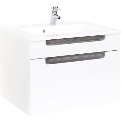 Held Möbel Waschtisch - 80cm Hochglanz Weiß MDF Held Möbel Waschtisch - 80cm Hochglanz Weiß MDF