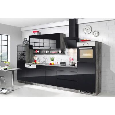 Kochstation KS-Virginia Seitenschrank - Hochglanz Schwarz - 50x60x165 cm Kochstation KS-Virginia Seitenschrank - Hochglanz Schwarz - 50x60x165 cm