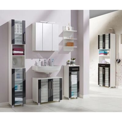 WELLTIME Jaca - Hochglänzender MDF Badschrank WELLTIME Jaca - Hochglänzender MDF Badschrank