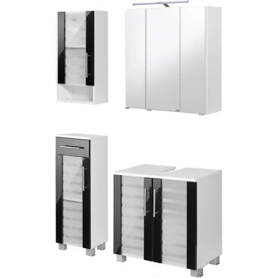 Held Möbel Jaca Grau Hochglanz Badezimmermöbel-Set - Badezimmermöbel Held Möbel Jaca Grau Hochglanz Badezimmermöbel-Set - Badezimmermöbel