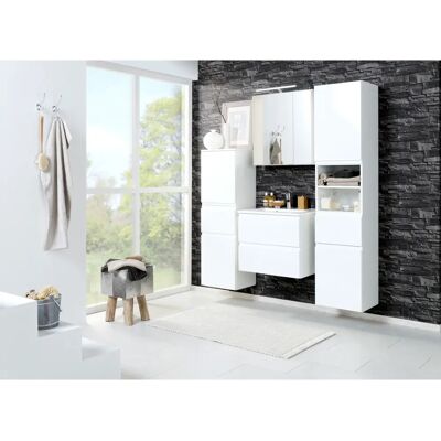 WELLTIME Cardiff Midischrank - Softclose, 65cm, Weiß - Badezimmermöbel WELLTIME Cardiff Midischrank - Softclose, 65cm, Weiß - Badezimmermöbel