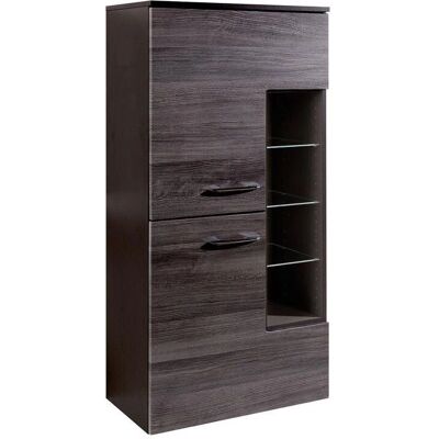 Held Möbel Florida Midischrank - Eiche rauchsilber / Graphitgrau - 2 Türen Held Möbel Florida Midischrank - Eiche rauchsilber / Graphitgrau - 2 Türen