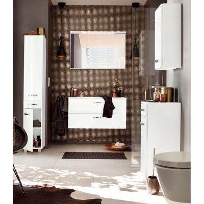 WELLTIME Ravenna Badschrank - Weiß, 100cm breit, 54cm hoch, 48cm tief WELLTIME Ravenna Badschrank - Weiß, 100cm breit, 54cm hoch, 48cm tief