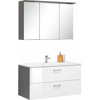 WELLTIME Ravenna Badezimmer-Set - Softclose, LED, Glasregale WELLTIME Ravenna Badezimmer-Set - Softclose, LED, Glasregale