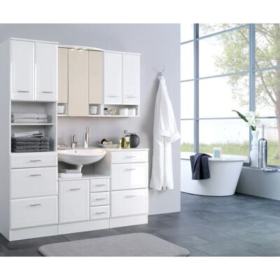 WELLTIME Neapel Hängeschrank - 50cm, Weiß, Hochglanzfront WELLTIME Neapel Hängeschrank - 50cm, Weiß, Hochglanzfront