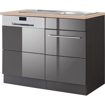 Kochstation KS-Wien 110cm Hochglanz Küchenschrank Kochstation KS-Wien 110cm Hochglanz Küchenschrank