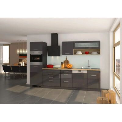 HELD MÖBEL - Mailand - 300 cm - gray - kitchen unit set HELD MÖBEL - Mailand - 300 cm - gray - kitchen unit set