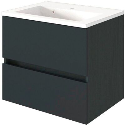 WELLTIME Baabe Waschbecken - 60cm, mineralguss, Wandmontage WELLTIME Baabe Waschbecken - 60cm, mineralguss, Wandmontage