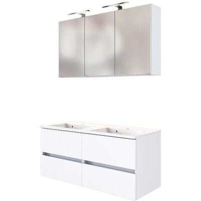 WELLTIME Baabe Badezimmermöbel-Set - 120cm MDF, Weiß WELLTIME Baabe Badezimmermöbel-Set - 120cm MDF, Weiß