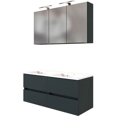 WELLTIME Baabe Badezimmer-Set - 120cm, Grau WELLTIME Baabe Badezimmer-Set - 120cm, Grau