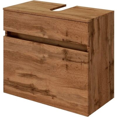 WELLTIME Baabe Wandmontierter Badezimmerunterschrank - 60cm, eiche, 1 Schublade WELLTIME Baabe Wandmontierter Badezimmerunterschrank - 60cm, eiche, 1 Schublade